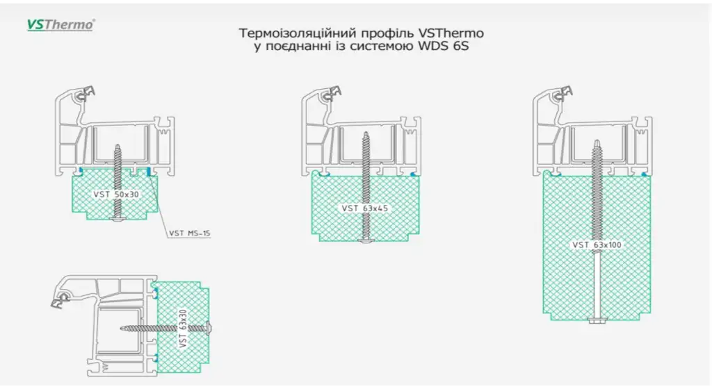 Схема встановлення VST 50x30