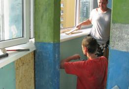 Процесс обшивки балкона гипсокартоном