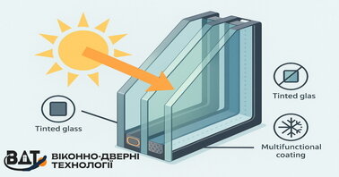 Схема сонцезахисного склопакету