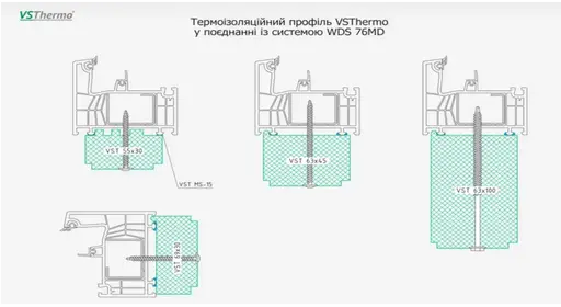 Приклади кріплення теплого підвіконного профілю