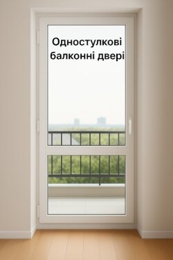 Одностулкові балконні двері