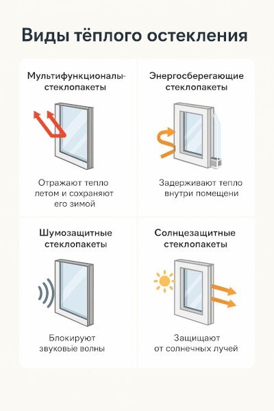Виды тёплого остекления: мультифункциональные, энергосберегающие, шумозащитные и солнцезащитные стеклопакеты для балконов и лоджий