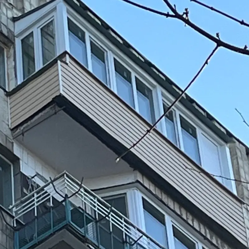 Замена остекления балкона по программе єВідновлення в Соломенском районе Киева.