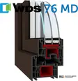 Ламінований профіль WDS 76 MD (темно-коричневий): триконтурне ущільнення, посилене армування та склопакет 48 мм