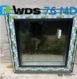 WDS 76 MD, антрацит (WDS Color): вікно зі склопакетом 48 мм перед монтажем — захисна плівка ще на профілі