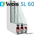 Зразок профілю WDS SL 60: три стулки, напрямні та алюмінієвий поріг для зносостійкості