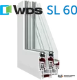 Зразок профілю WDS SL 60 — двостулкове розсувне вікно/двері для балконів і терас