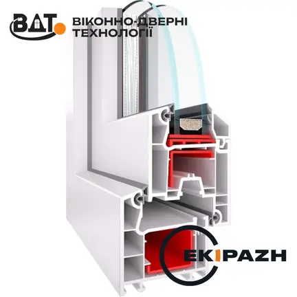 Зразок пластикового вікна Ekipazh Ultra 60