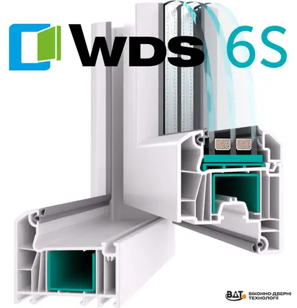 Віконний профіль WDS 6S — конструкція та склопакет