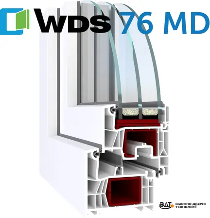 WDS 76 MD — профіль із середнім контуром ущільнення: тепліше, тихіше, надійніше