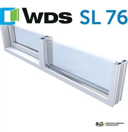 WDS SL 76: конструкція розсувного ПВХ-профілю з багатокамерною рамою та ущільненнями
